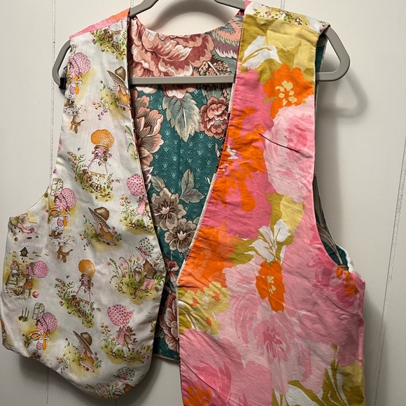 Floral Patchwork Vest reversible medium large - Picture 4 of 4